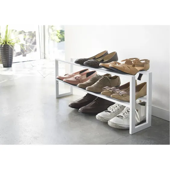 قفسه کفش کم نمایان قابل ارتقا - 2 طبقه در رنگهای مختلف