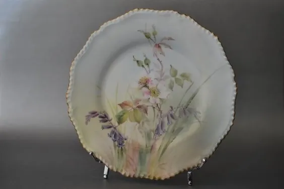 دستمال تزئینی Royal Worcester Hand Decorated 1902 Plate Floral | اتسی