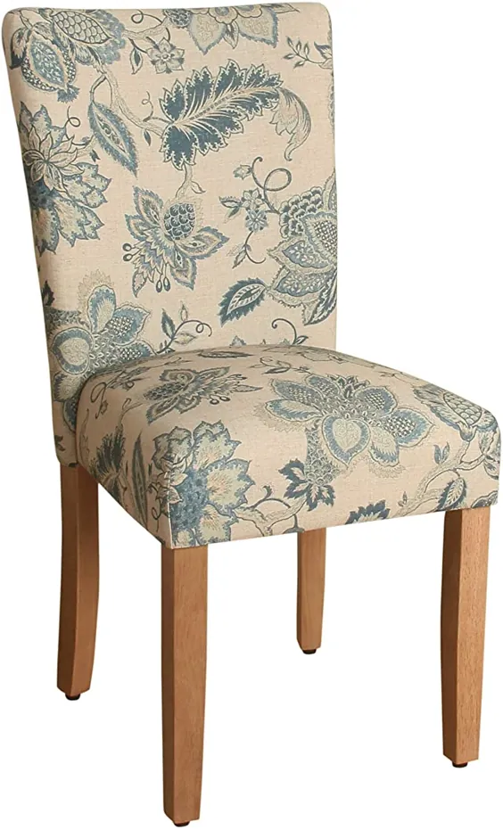HomePop صندلی ناهار خوری کلاسیک و اثاثه یا لوازم داخلی پارسی ، مجموعه 2 ، آبی Jacobean