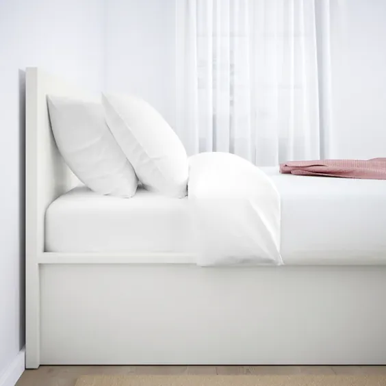 تخت ذخیره سازی MALM ، سفید ، کوئین - IKEA