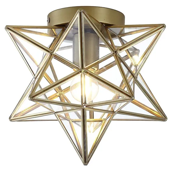 ثابت سقف Jonathan Y Stella Moravian Star Flush-Mount در طلا