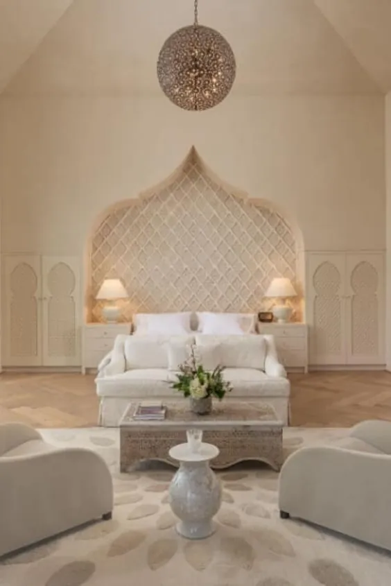 طراحی اتاق خواب مراکشی شماره 2 از Marrakech Casbah Mansion Custom Home (Palm Desert)