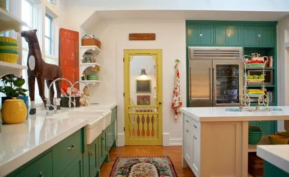 ایجاد "اتاق های شاد": یک خانه کشاورزی رنگارنگ در شهر - قلاب در خانه ها