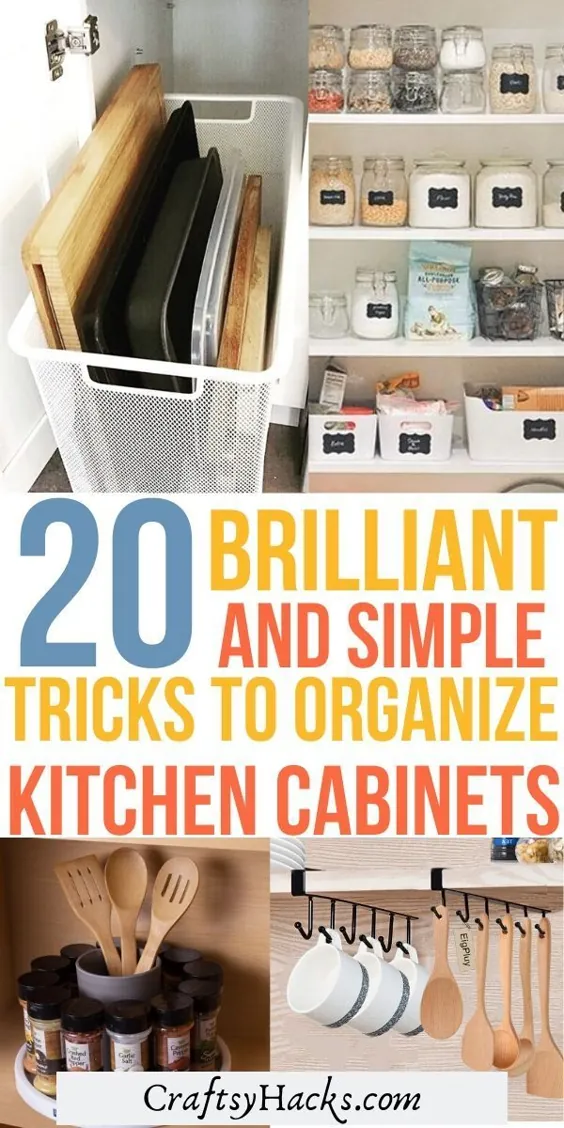 20 راه جالب برای سازماندهی کابینت آشپزخانه در هیچ زمان