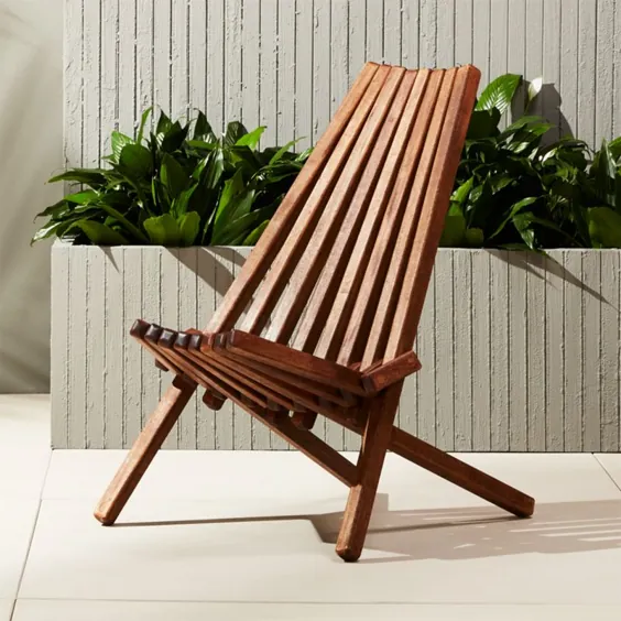 صندلی چوبی در فضای باز مایا + نظرات |  CB2