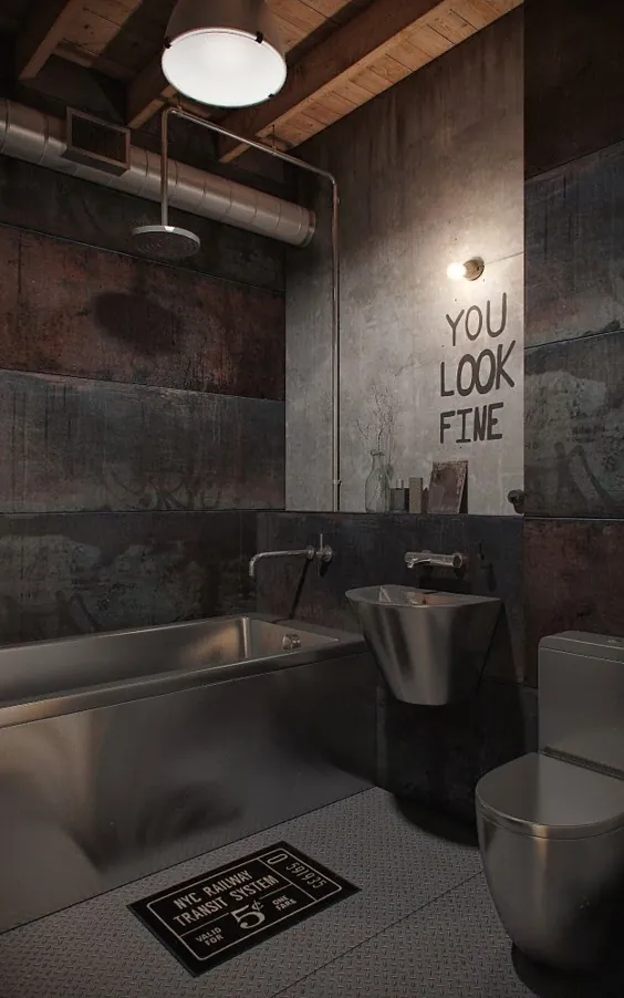 Salle de bain industrial: Idées de Déco au Style Industriel