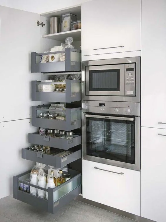 51 ایده هوشمند برای ذخیره سازی آشپزخانه DIY برای مرتب نگه داشتن همه چیز ~ GODIYGO.COM
