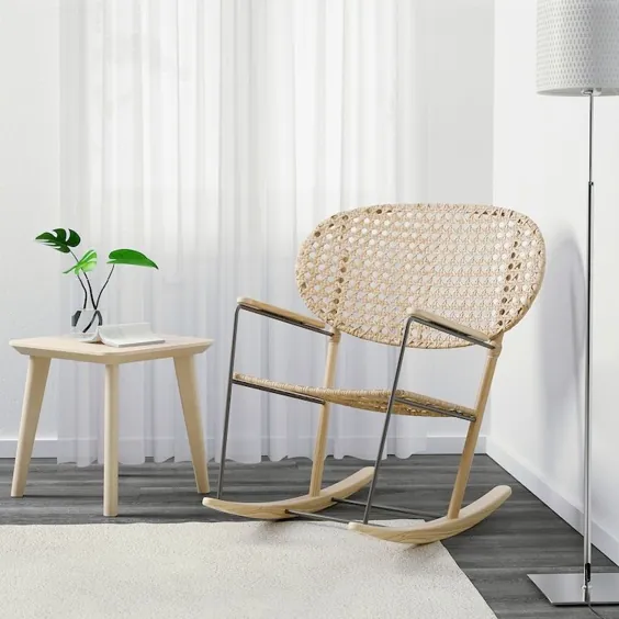 صندلی گهواره ای GRÖNADAL ، خاکستری / طبیعی - IKEA