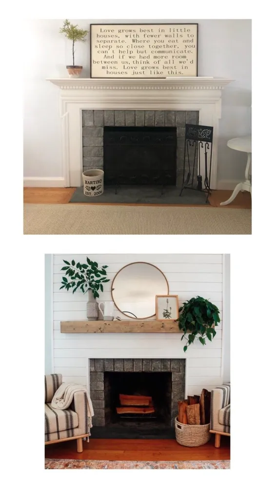 Shiplap Fireplace و DIY Mantle (Ditched the Old Traditional) - تودرتو با گریس