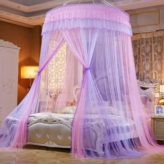 سایبان تخت خواب شاهزاده خانم دو رنگ 47 اینچ