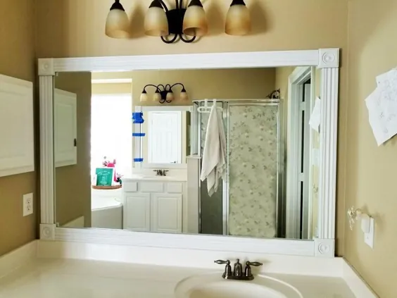 راه های ساده برای ساخت آینه حمام قاب دار