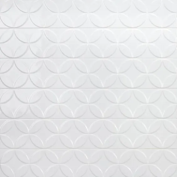 کاشی دیواری کاویاو دکو سفید 4 اینچ x 24 اینچ x 10 میلی متر کاشی دیواری مترو سرامیکی جلا (8 قطعه / فوت / جعبه 5.16 متر مربع) -EXT3RD101309 - انبار خانه