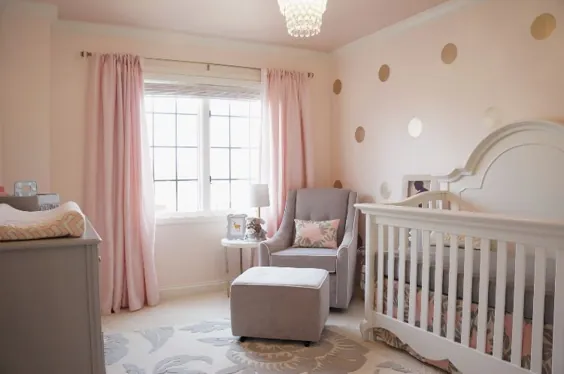 Babyzimmer در Grau und Rosa einrichten - 40+ entzückende Ideen