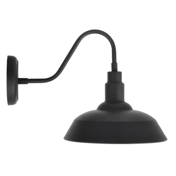 Sylvania Easton 1-light Antique Black Outdoor Wall Mount Barn Light Sconce با لامپ LED Edison-60062 - انبار خانه