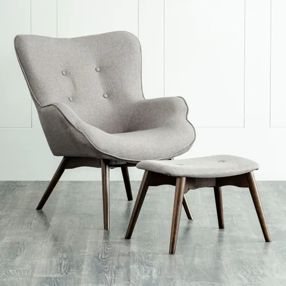 صندلی ارنست با چهارپایه |  خاکستری