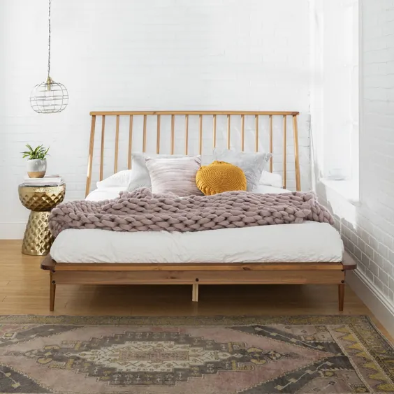 Spindle Back Solid Queen Queen Bed (Wood Tones Edition)