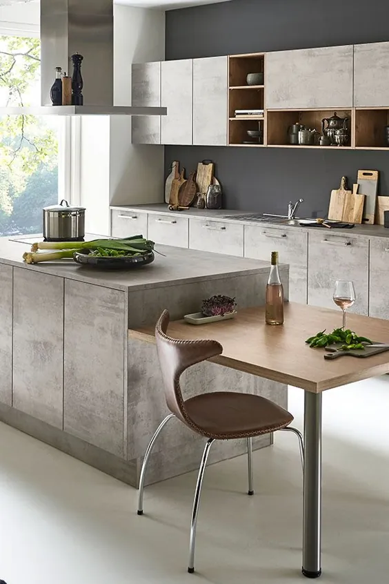 Moderne Küche در Betonoptik / آشپزخانه مدرن با ظاهر بتنی