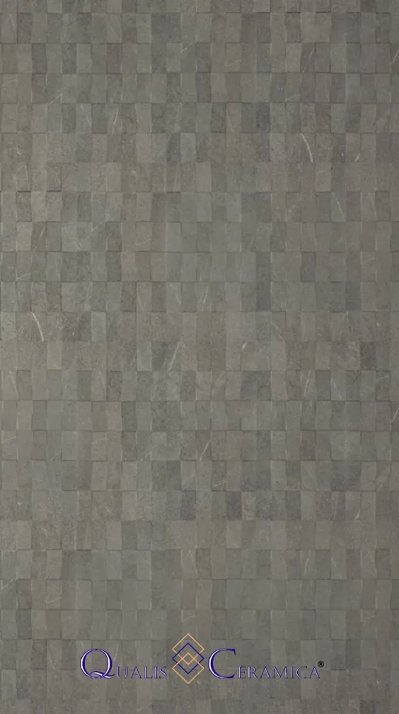 ایده های کاشی دیواری سه بعدی: Qualis Ceramica Foundation Structure Grey 12x24 Top Deco