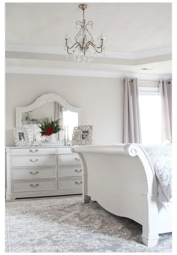 نقاشی مبلمان اتاق خواب سفید