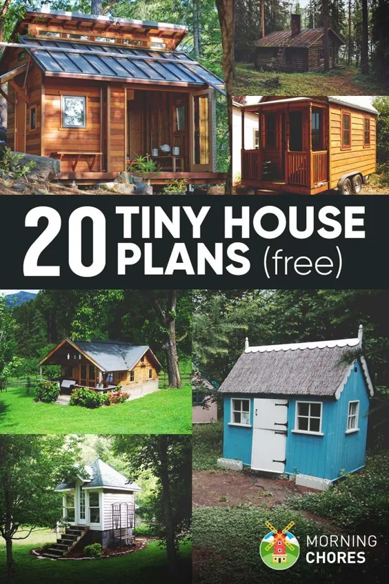 20 برنامه DIY Tiny House رایگان برای کمک به شما در زندگی کوچک و شاد