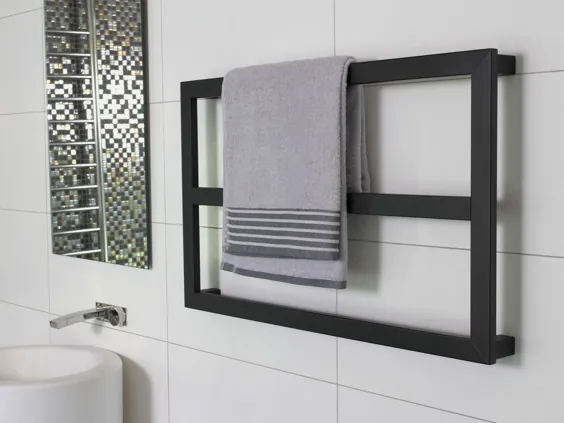 Kado Lux Quad Frame Heated Towel Rail 520 X 850 مشکی از Reece
