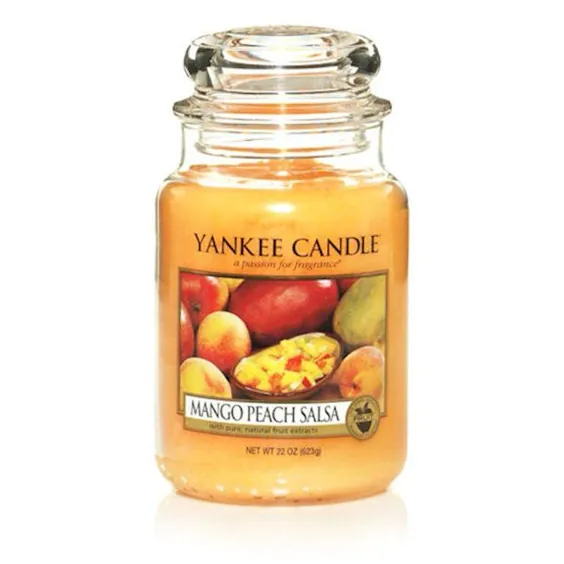 شمع یانکی Housewarmer Mango Peach Salsa Large Classic Jar Candle - Walmart.com