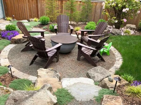 پاسیو سنگ خرد شده با پاسیو حفره ای حفره ای حاشیه ای Paver در Bellevue واشنگتن توسط Sublime Garden Design |  طراحی باغ متعالی |  طراحی منظره در خدمت شهرستان Snohomish و North King County