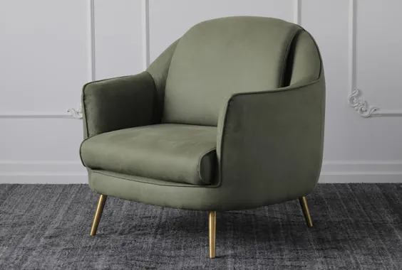 صندلی سبز با پایه های استیل - 595 دلار
