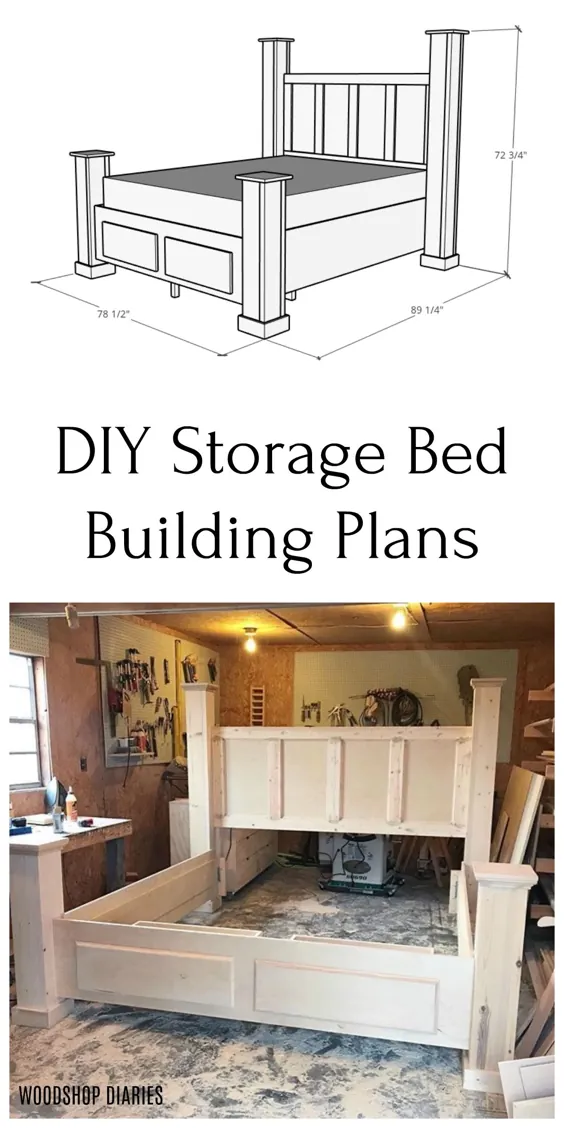 برنامه های ساخت تختخواب ذخیره سازی DIY