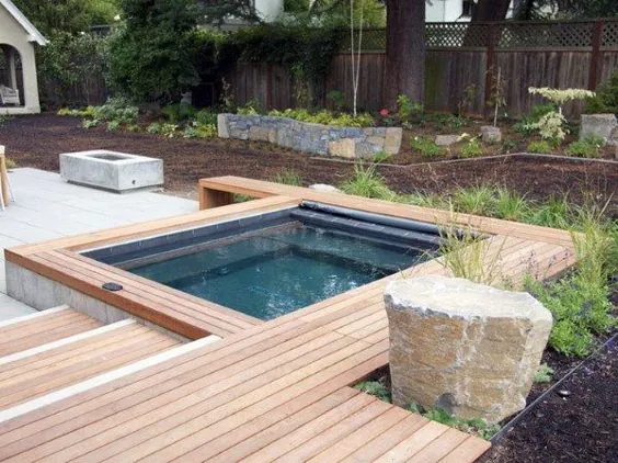 بهترین 80 ایده برتر عرشه وان آب گرم - طراحی های آرام بخش حیاط خلوت