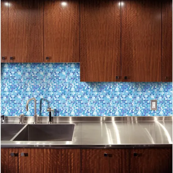 کاشی دیواری موزاییک شیشه ای MSI Opaque Blue 12 اینچ x 12 اینچ x 4 میلی متر (20 فوت فوت / مورد) -GLS-OPRAIN-15MM - انبار خانه