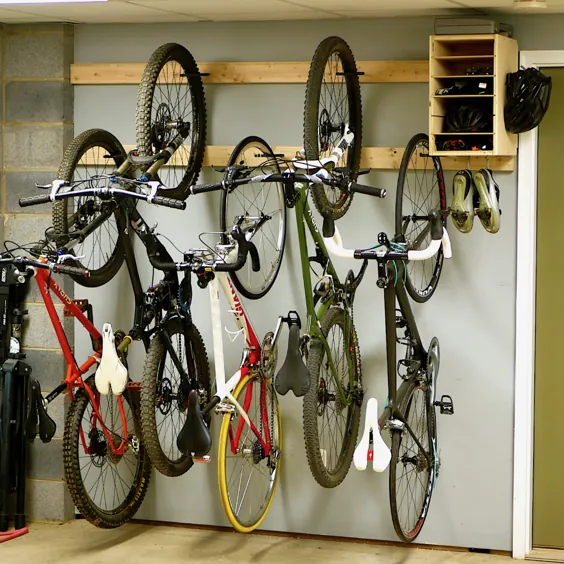 نحوه ساخت قفسه دوچرخه DIY با قیمت 20 دلار / پایه و کابینت ذخیره سازی دوچرخه برای گاراژ - Crafted Workshop