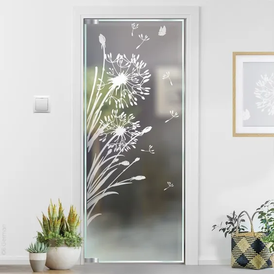 Pusteblume Glasdekor Glastür Aufkleber Glastattoo für Tür |  اتسی