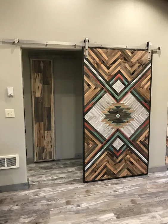 Rustic Aztec Barn Door | اتسی