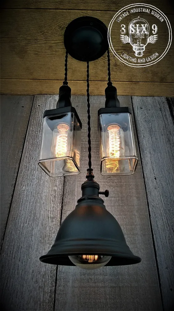 روشنایی آویز نوشیدنی صنعتی و سایه دار - چراغ های iD