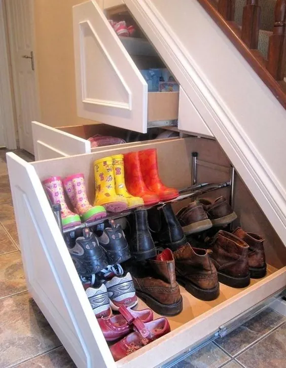 15 راه حل هوشمند برای ذخیره سازی کفش برای خانه شما