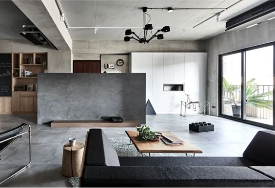 دکوراسیون صنعتی و تعامل سبک زندگی ژاپنی در آپارتمان توسط طراحی HAO