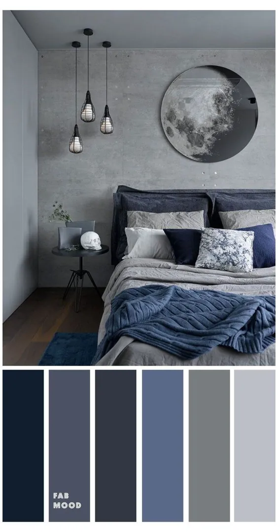 اتاق خواب لحاف خاکستری تیره