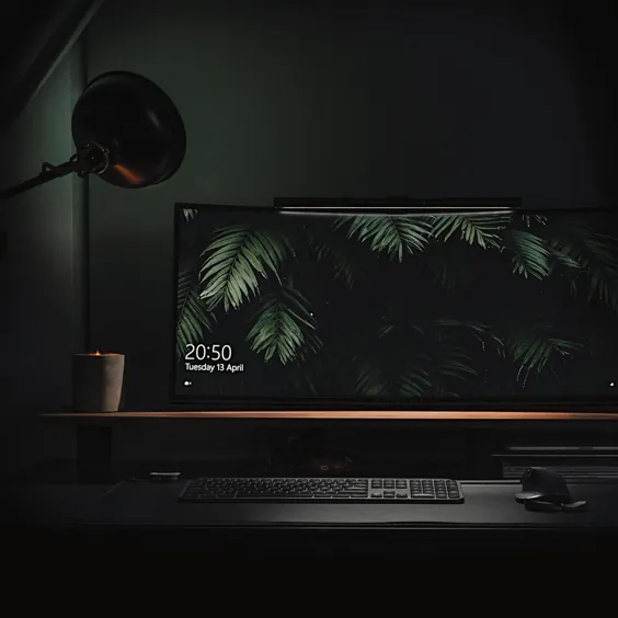 DARK GREEN THEMED OFFICE SETUP - تنظیمات فضایی