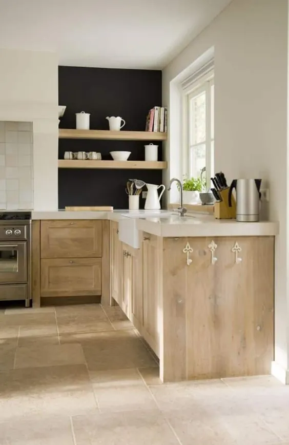 5 جستجوی تازه برای کابینت آشپزخانه چوب طبیعی