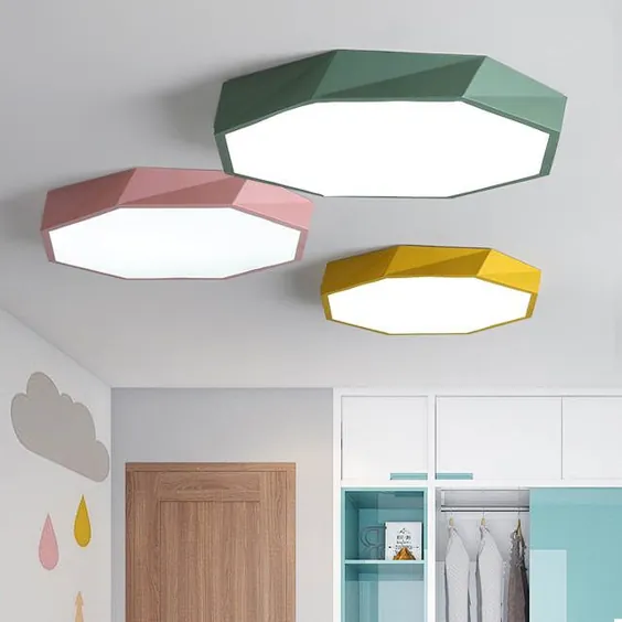 46.2 USD 30٪ تخفیف | Macaron farbe Decke LED kronleuchter Runde Ultra dünne kronleuchter beleuchtung für bett kinderzimmer LEDlamp lamparas de techo | روشنایی لوستر | لوستر گرد لوستر - AliExpress