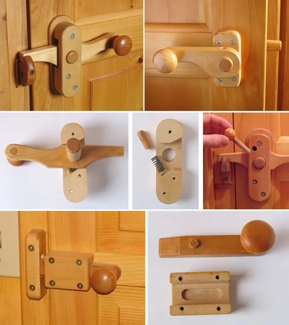 قفل درب چوبی دست ساز دوست داشتنی |  ساخت: