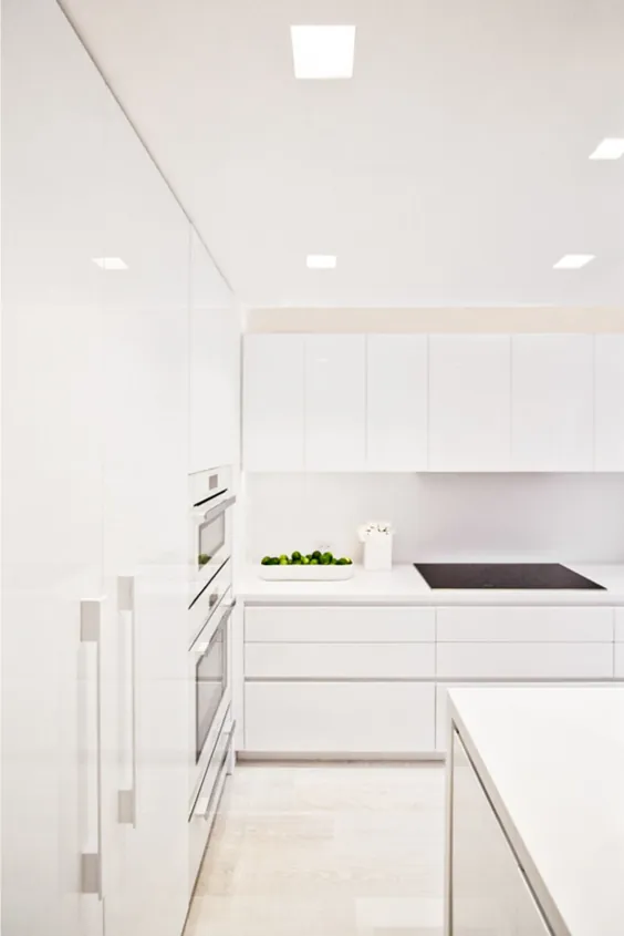 آشپزخانه سفید RESC حداقل مدرن NYC