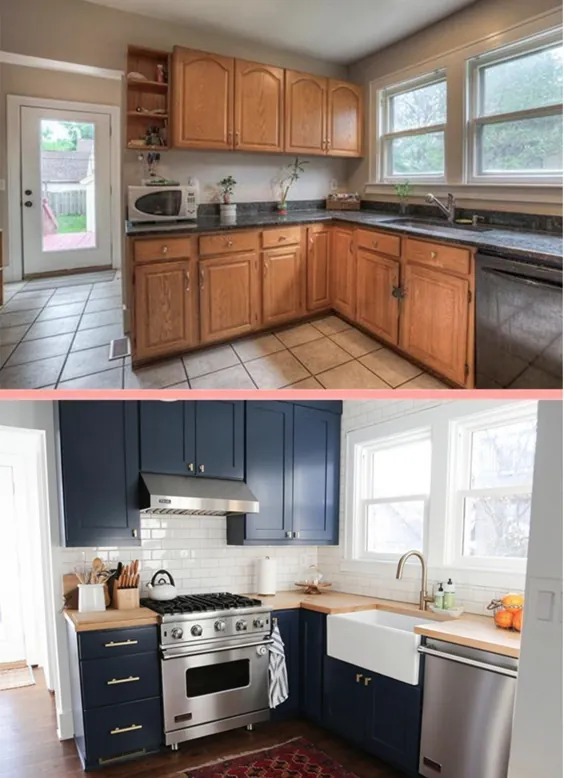 قبل و بعد: 10 تغییر شکل آشپزخانه خیره کننده!  - زیر قلب من