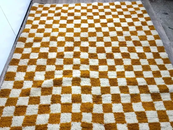 فرش بربری شطرنجی مراکشی ، فرش شطرنجی مراکش ، فرش بزرگ شطرنجی Morrocan!