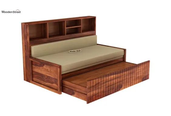 تخت تختخواب شو مبل راحتی ساوانا با فضای ذخیره سازی (اندازه کینگ ، عسل) به صورت آنلاین در هند - Wooden Street