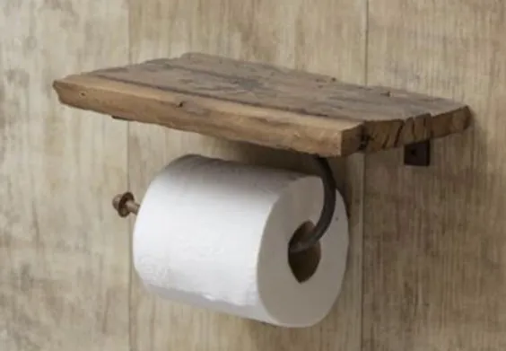 جا نگهدارنده کاغذ توالت ابتدایی چوبی