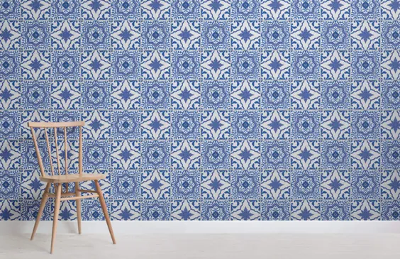 نقاشی دیواری کاشی پرتغالی آبی و سفید |  هوویا