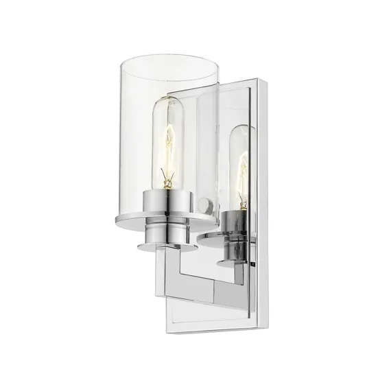 Filament Design 1-Light Chrome Sconce with Clear Glass-HD-TE85334 - انبار خانه