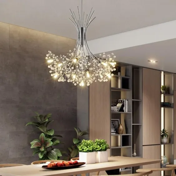 لوستر آشپزخانه مدرن درختی - 9 هد D38cm H80cm / نور سفید